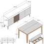 Hanah Home Milan 521 - Nogal y Antracita